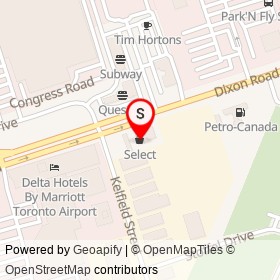 Select on Dixon Road, Toronto Ontario - location map