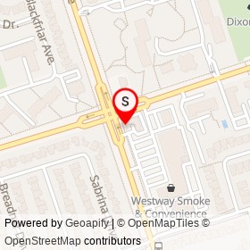Petro-Canada on Kipling Avenue, Toronto Ontario - location map