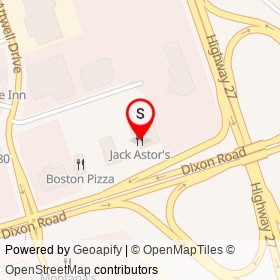 Jack Astor's on Carlson Court, Toronto Ontario - location map
