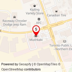 Mushkaki on Rexdale Boulevard, Toronto Ontario - location map