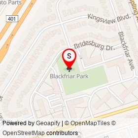 Blackfriar Park on , Toronto Ontario - location map