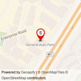 General Auto Parts on Ronson Drive, Toronto Ontario - location map