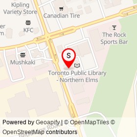 Wally's Grill on Kipling Avenue, Toronto Ontario - location map