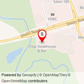 Chop Steakhouse & Bar on Dixon Road, Toronto Ontario - location map