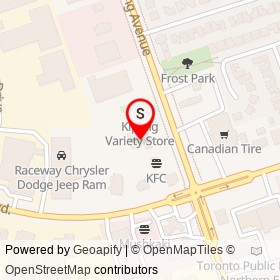 TD Canada Trust on Kipling Avenue, Toronto Ontario - location map