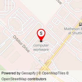 computer workware on Matheson Boulevard East, Mississauga Ontario - location map