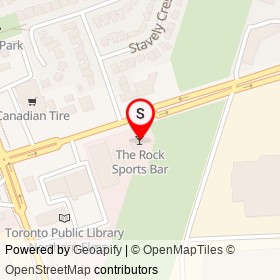 The Rock Sports Bar on Rexdale Boulevard, Toronto Ontario - location map