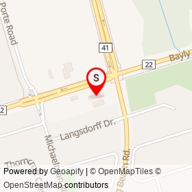Esso on Bayly Street East, Ajax Ontario - location map