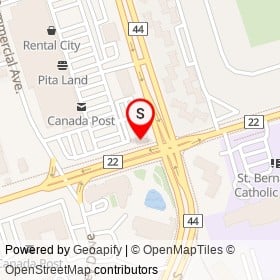 RBC on Bayly Street West, Ajax Ontario - location map