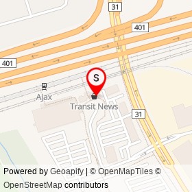 Deja Vu Cafe on Westney Road South, Ajax Ontario - location map