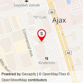 MK Cell Phones on Commercial Avenue, Ajax Ontario - location map