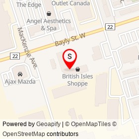 Portly Piper on Bayly Street West, Ajax Ontario - location map