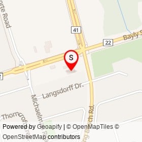 On the Run on Bayly Street East, Ajax Ontario - location map