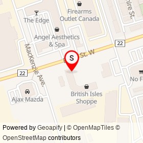 Sunset Grill on Bayly Street West, Ajax Ontario - location map