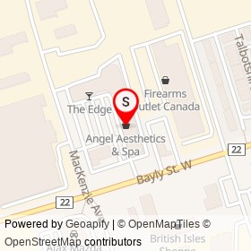 Angel Aesthetics & Spa on Bayly Street West, Ajax Ontario - location map