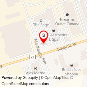 Pizza Hut on MacKenzie Avenue, Ajax Ontario - location map