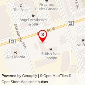 The Samosa Shop on Bayly Street West, Ajax Ontario - location map