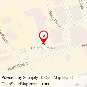 Hajson Limited on Hunt Street, Ajax Ontario - location map