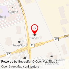 Circle K on Westney Road South, Ajax Ontario - location map