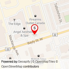McDonald's on Bayly Street West, Ajax Ontario - location map