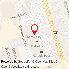 The Nail Pro on Commercial Avenue, Ajax Ontario - location map