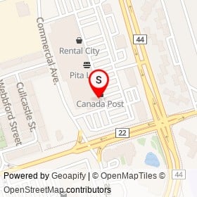Shoppers Drug Mart on Commercial Avenue, Ajax Ontario - location map