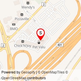 Wimpy's Diner on Kingston Road, Pickering Ontario - location map