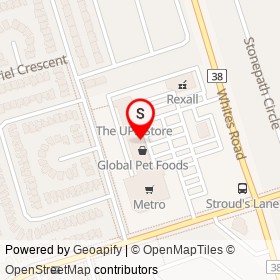 Sakada Sushi Teriyaki on Whites Road, Pickering Ontario - location map