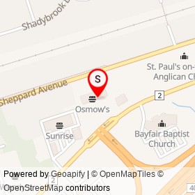 Papa John's on Sheppard Avenue, Pickering Ontario - location map