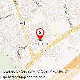 Pizza Nova on Altona Road, Pickering Ontario - location map