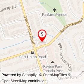 Becker's on Fanfare Avenue, Toronto Ontario - location map