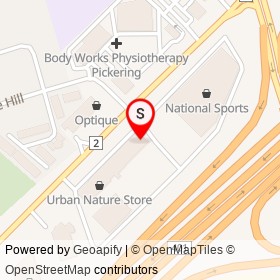 The Brick Mattress Store on Kingston Road, Pickering Ontario - location map