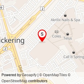 Saks Off 5th on Kingston Road, Pickering Ontario - location map