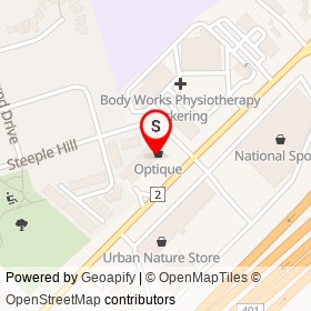 Supercuts on Steeple Hill, Pickering Ontario - location map