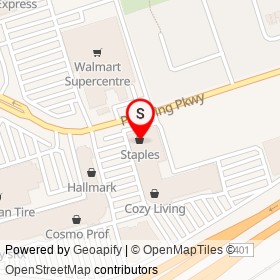Staples on Pickering Parkway, Pickering Ontario - location map