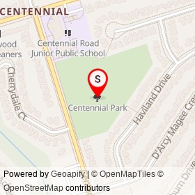 Centennial Park on , Toronto Ontario - location map