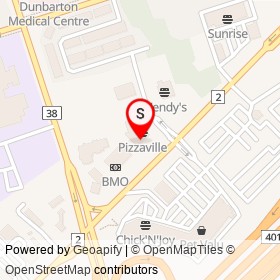 Swiss Chalet on Delta Boulevard, Pickering Ontario - location map
