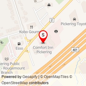 Comfort Inn - Pickering on Kingston Road, Pickering Ontario - location map