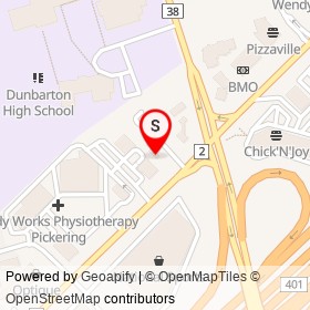 Tim Hortons on Kingston Road, Pickering Ontario - location map
