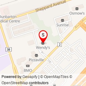 Wendy's on Delta Boulevard, Pickering Ontario - location map