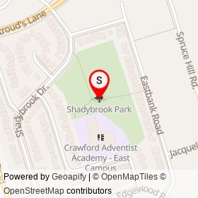 Shadybrook Park on , Pickering Ontario - location map