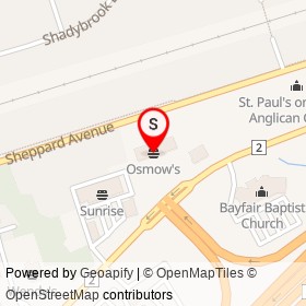 Osmow's on Kingston Road, Pickering Ontario - location map