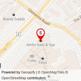 Akrilix Nails & Spa on Kingston Road, Pickering Ontario - location map