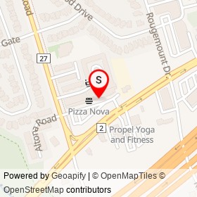 Harp and Crown Pub on Kingston Road, Pickering Ontario - location map