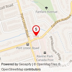 Scotiabank on Fanfare Avenue, Toronto Ontario - location map