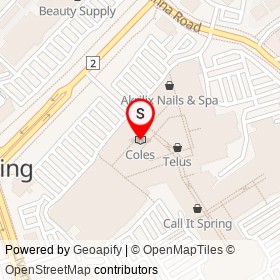 Coles on Kingston Road, Pickering Ontario - location map
