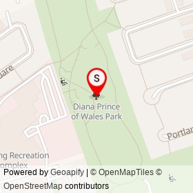 Diana Prince of Wales Park on , Pickering Ontario - location map
