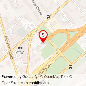 Shamrock Burgers on Highland Creek Overpass, Toronto Ontario - location map