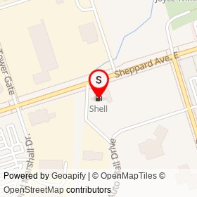 Shell on Sheppard Avenue East, Toronto Ontario - location map