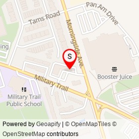 Popeyes Louisana Kitchen on Military Trail, Toronto Ontario - location map